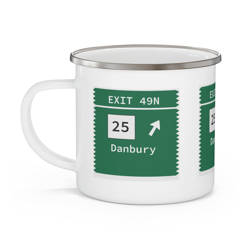 Merritt Parkway Exit 49N camping mug - Merritt Parkway and trumbull connecticut gifts and merch by Finding Connecticut 