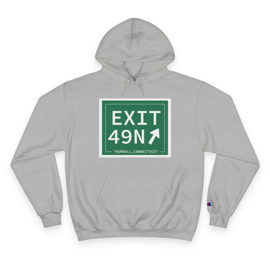 Merritt Parkway Exit 49N champion hoodie sweatshirt - Merritt Parkway and trumbull connecticut gifts and merch by Finding Connecticut 
