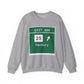 Merritt Parkway Exit 49N sweatshirt - Trumbull Connecticut gifts and merch by Finding Connecticut