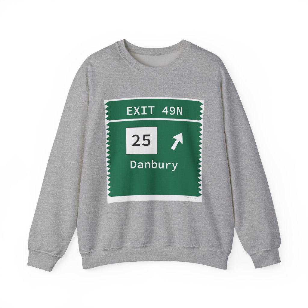 Merritt Parkway Exit 49N sweatshirt - Trumbull Connecticut gifts and merch by Finding Connecticut