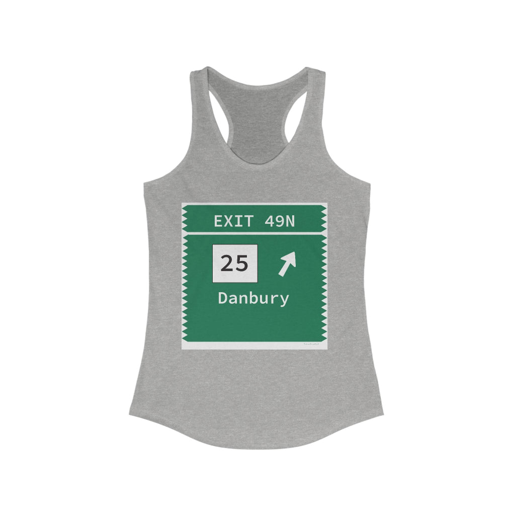 Merritt Parkway Exit 49N women's tank top shirt - Trumbull Connecticut gifts and merch by Finding Connecticut 