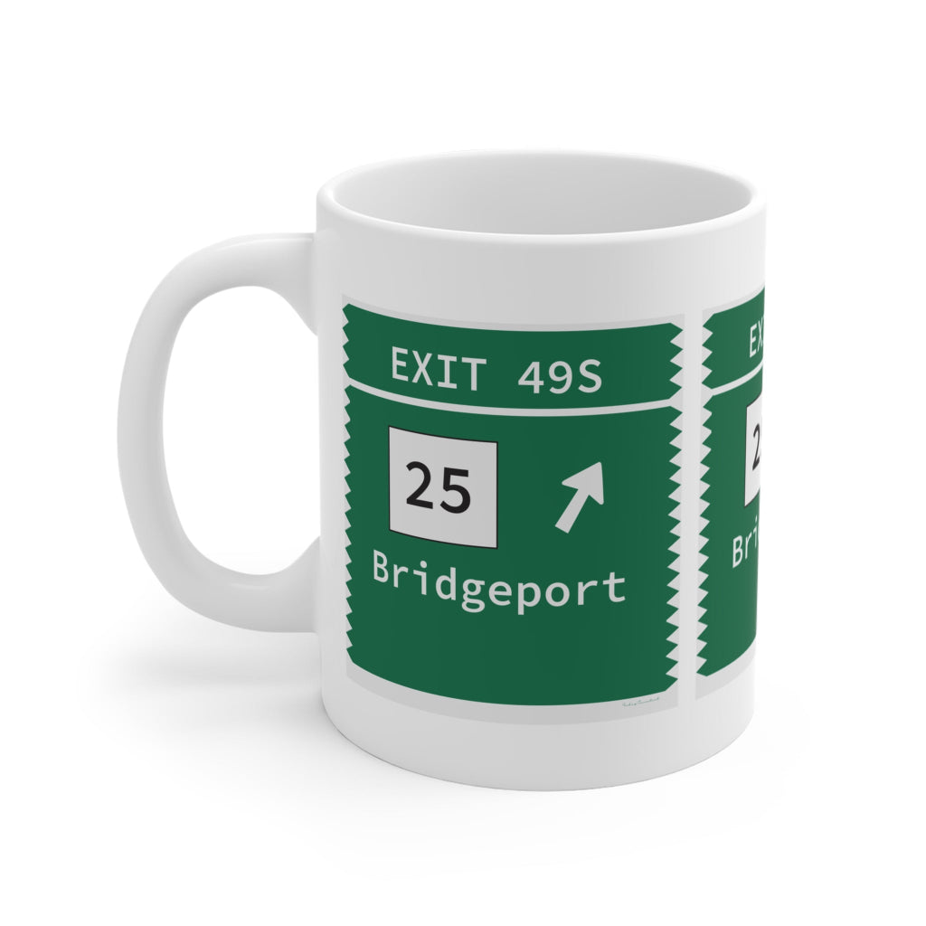 Merritt Parkway Exit 49S  Mug - Trumbull Connecticut gifts and merch by Finding Connecticut 