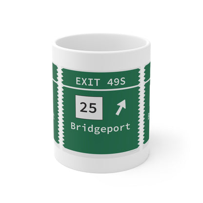 Merritt Parkway Exit 49S  Mug - Trumbull Connecticut gifts and merch by Finding Connecticut 