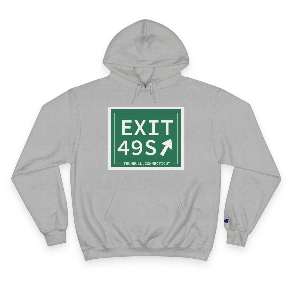 Merritt Parkway Exit 49S champion hoodie sweatshirt - Merritt Parkway and trumbull Connecticut gifts and merch by Finidng Connecticut 