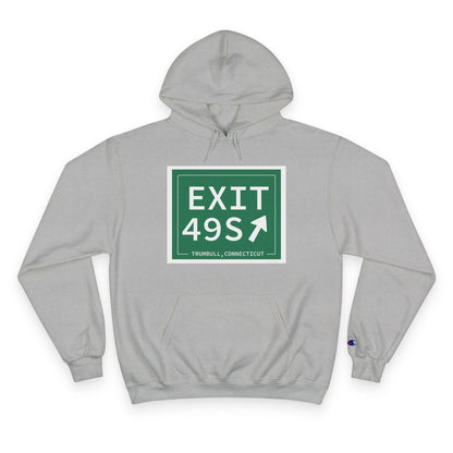 Merritt Parkway Exit 49S champion hoodie sweatshirt - Merritt Parkway and trumbull Connecticut gifts and merch by Finidng Connecticut 