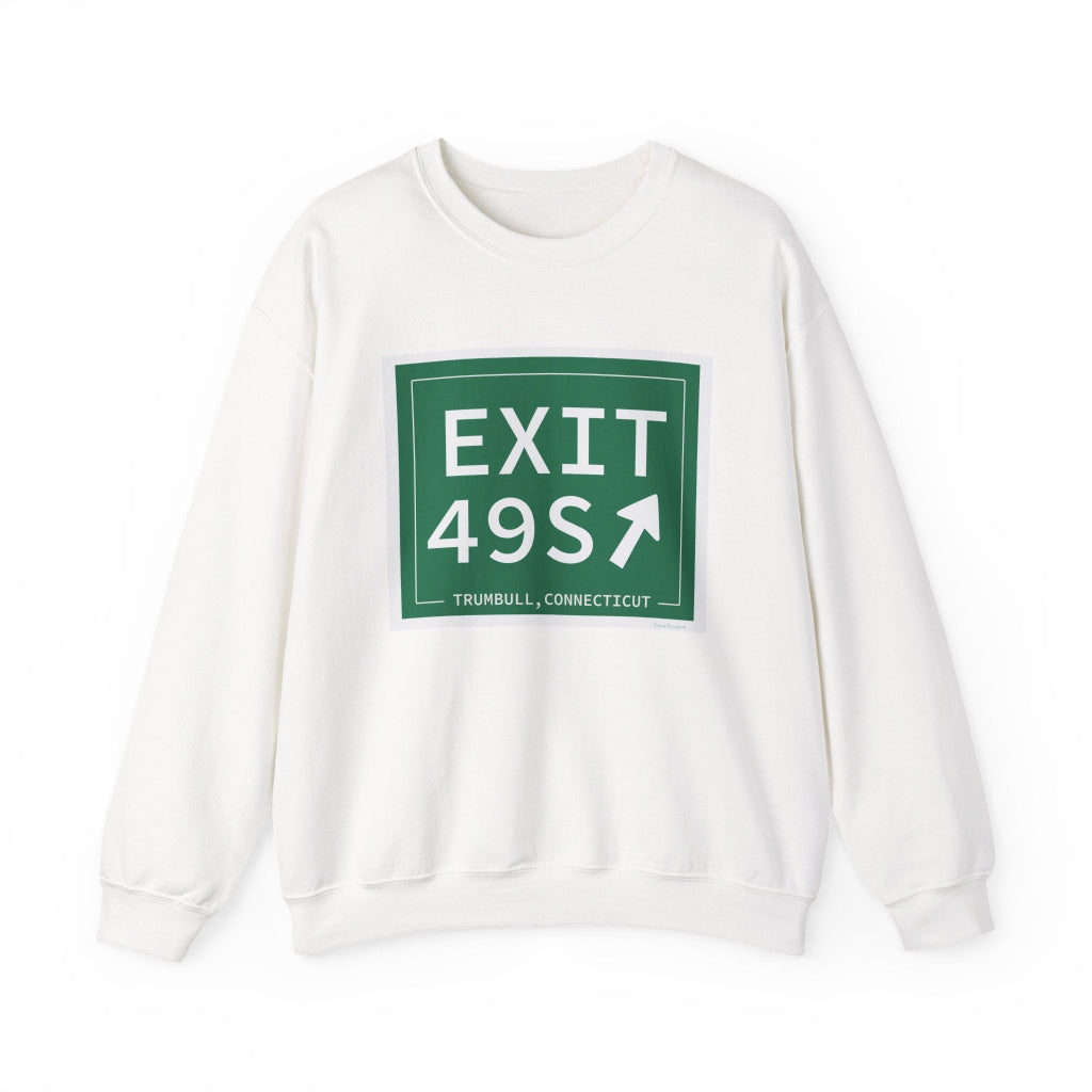 Merritt Parkway Exit 49S sweatshirt - Merritt parkway and trumbull Connecticut gifts and merch by Finding Connecticut 