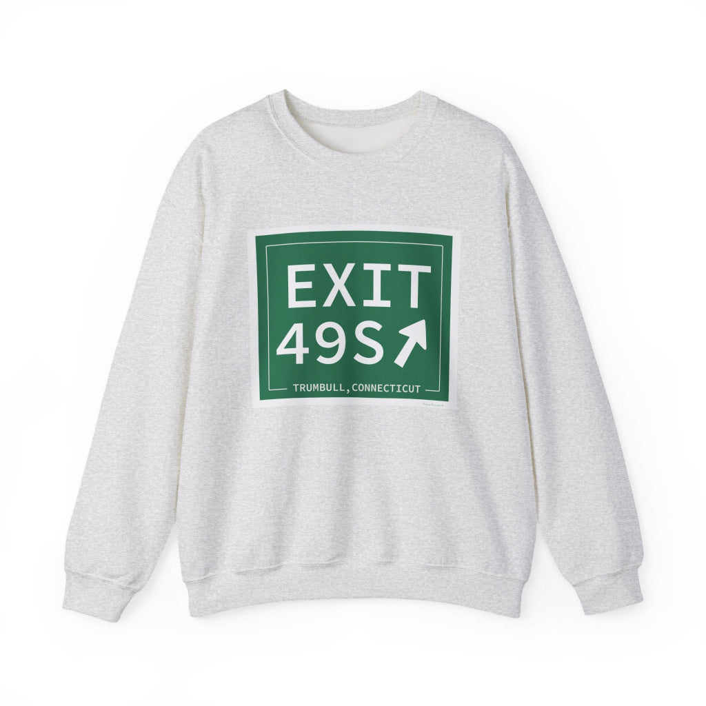 Merritt Parkway Exit 49S sweatshirt - Merritt parkway and trumbull Connecticut gifts and merch by Finding Connecticut 