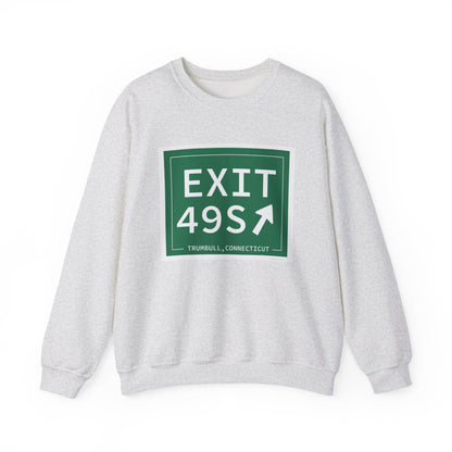 Merritt Parkway Exit 49S sweatshirt - Merritt parkway and trumbull Connecticut gifts and merch by Finding Connecticut 