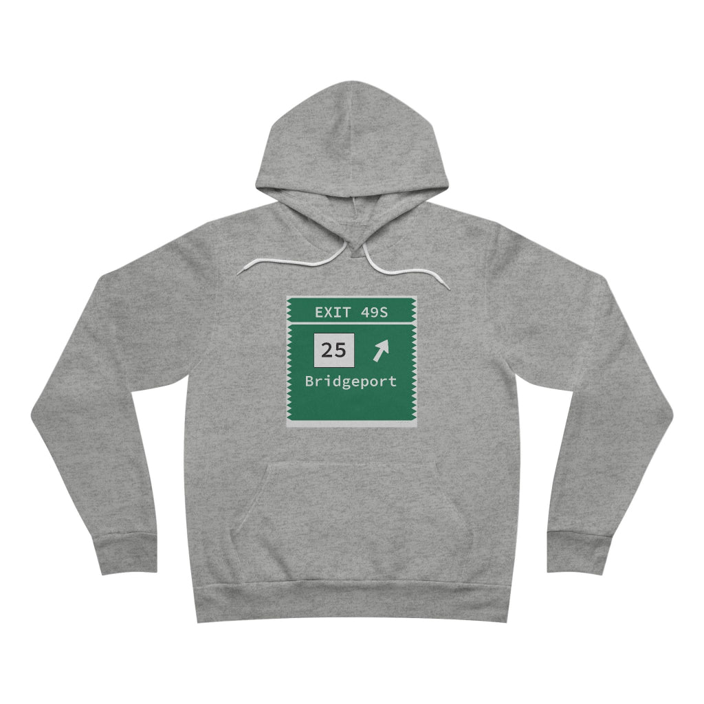 Merritt Parkway Exit 49S unisex hoodie sweatshirt - Trumbull Connecticut gifts and merch by Finding Connecticut 
