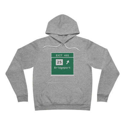 Merritt Parkway Exit 49S unisex hoodie sweatshirt - Trumbull Connecticut gifts and merch by Finding Connecticut 