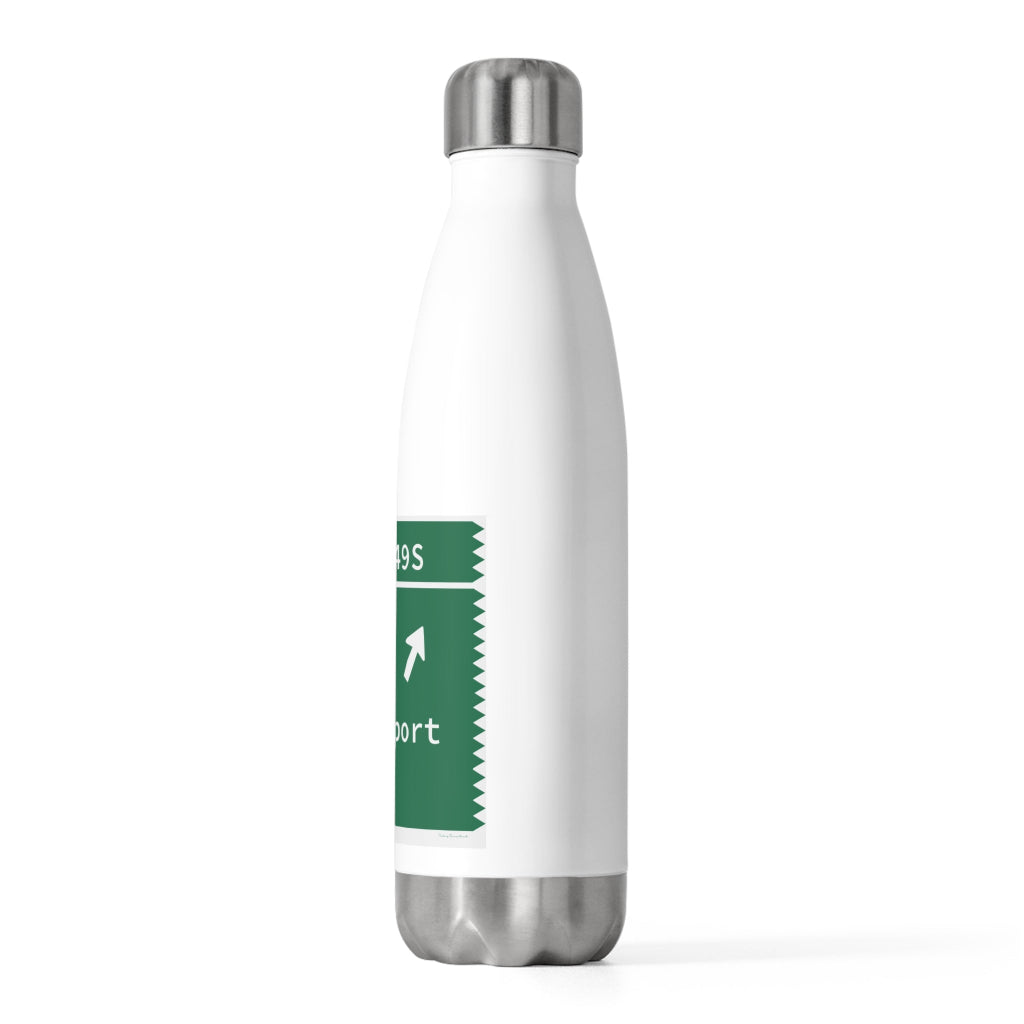 Merritt Parkway  Exit 49S water bottle - Merritt parkway and trumbull connecticut gifts and merch by Finding Connecticut 