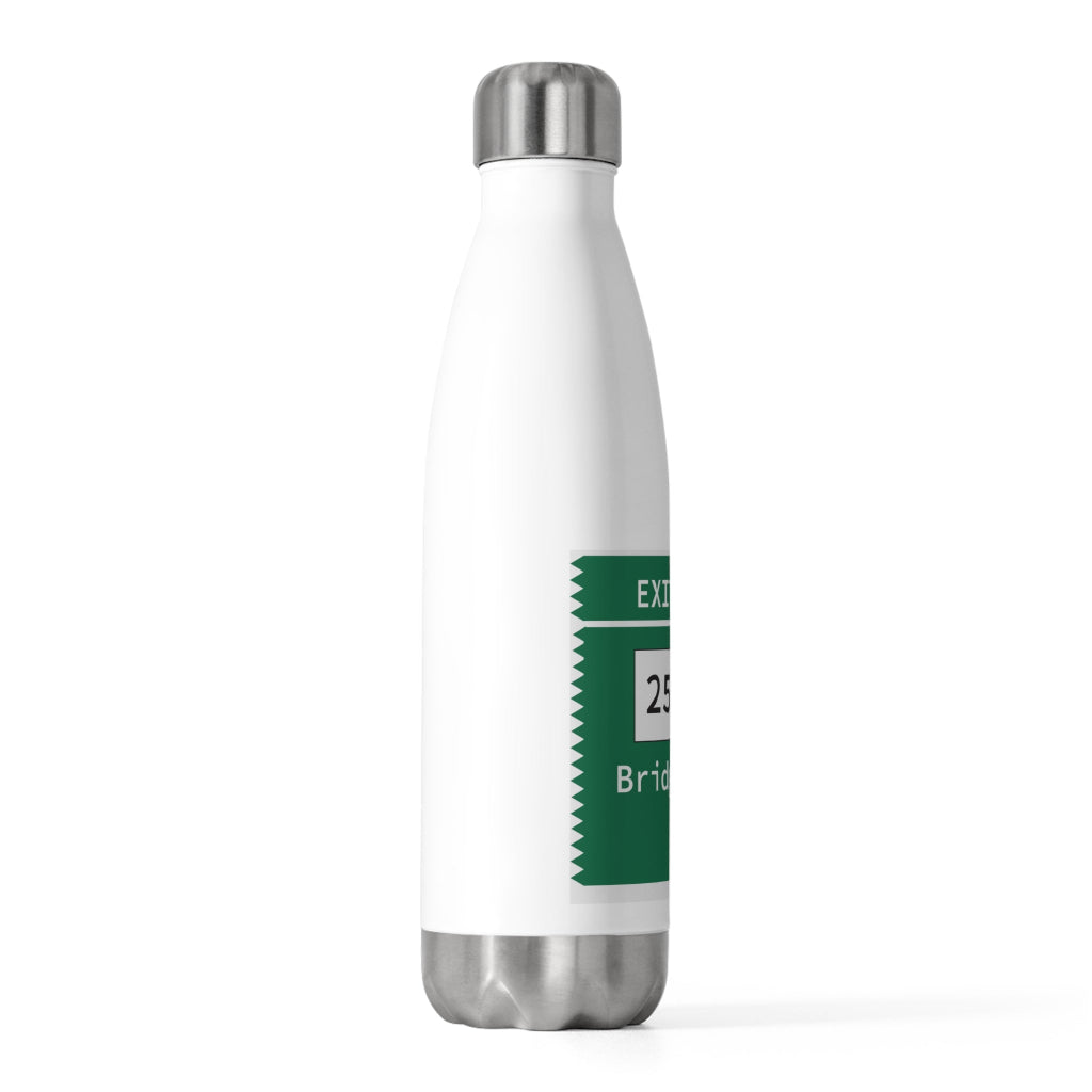 Merritt Parkway  Exit 49S water bottle - Merritt parkway and trumbull connecticut gifts and merch by Finding Connecticut 