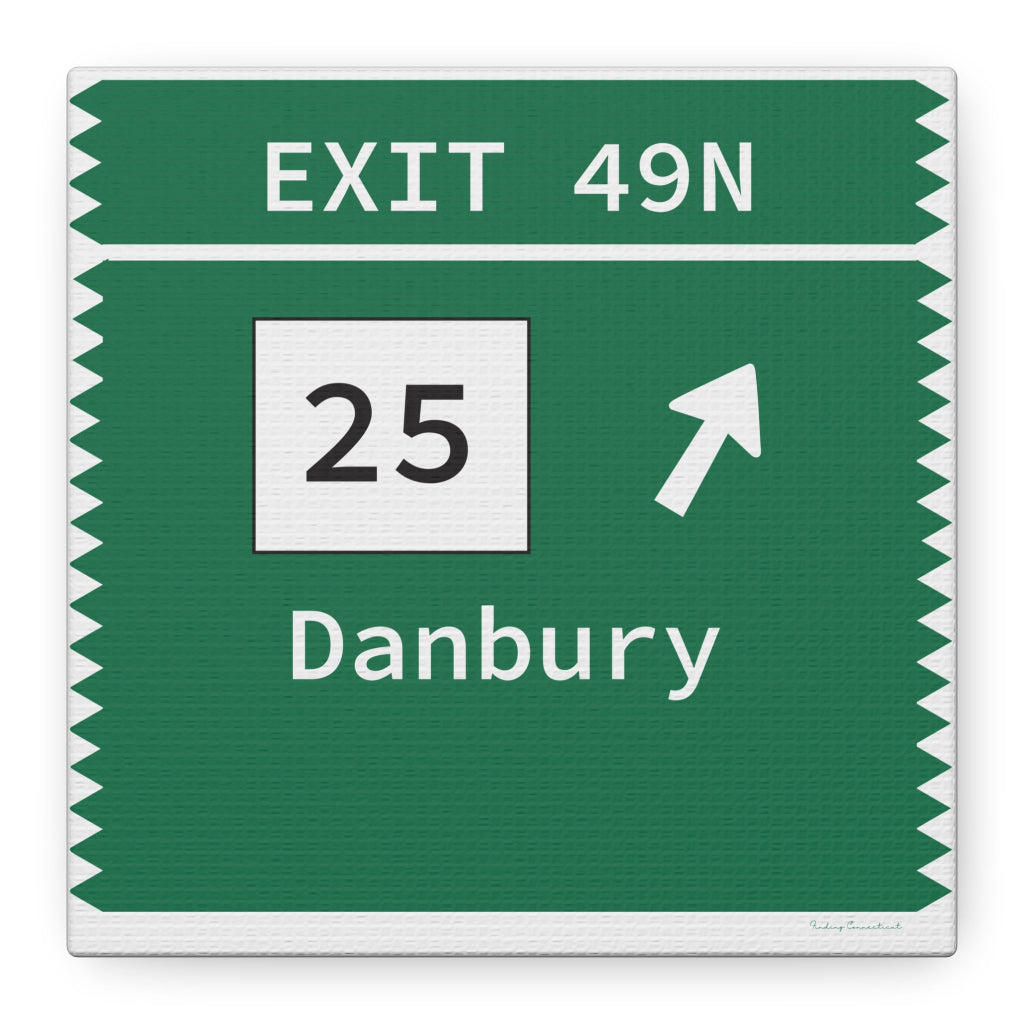 Merritt Parkway Exit 49 wall art decor  - Merritt Parkway and Trumbull Connecticut gifts and merch by Finding Connecticut 