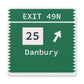 Merritt Parkway Exit 49 wall art decor  - Merritt Parkway and Trumbull Connecticut gifts and merch by Finding Connecticut 