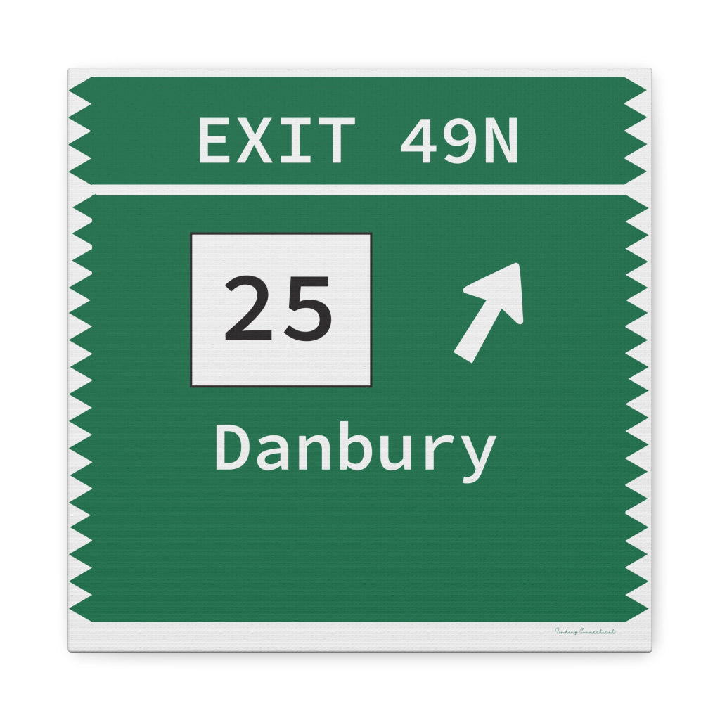 Merritt Parkway Exit 49 wall art decor  - Merritt Parkway and Trumbull Connecticut gifts and merch by Finding Connecticut 