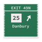 Merritt Parkway Exit 49 wall art decor  - Merritt Parkway and Trumbull Connecticut gifts and merch by Finding Connecticut 