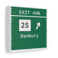 Merritt Parkway Exit 49 wall art decor  - Merritt Parkway and Trumbull Connecticut gifts and merch by Finding Connecticut 