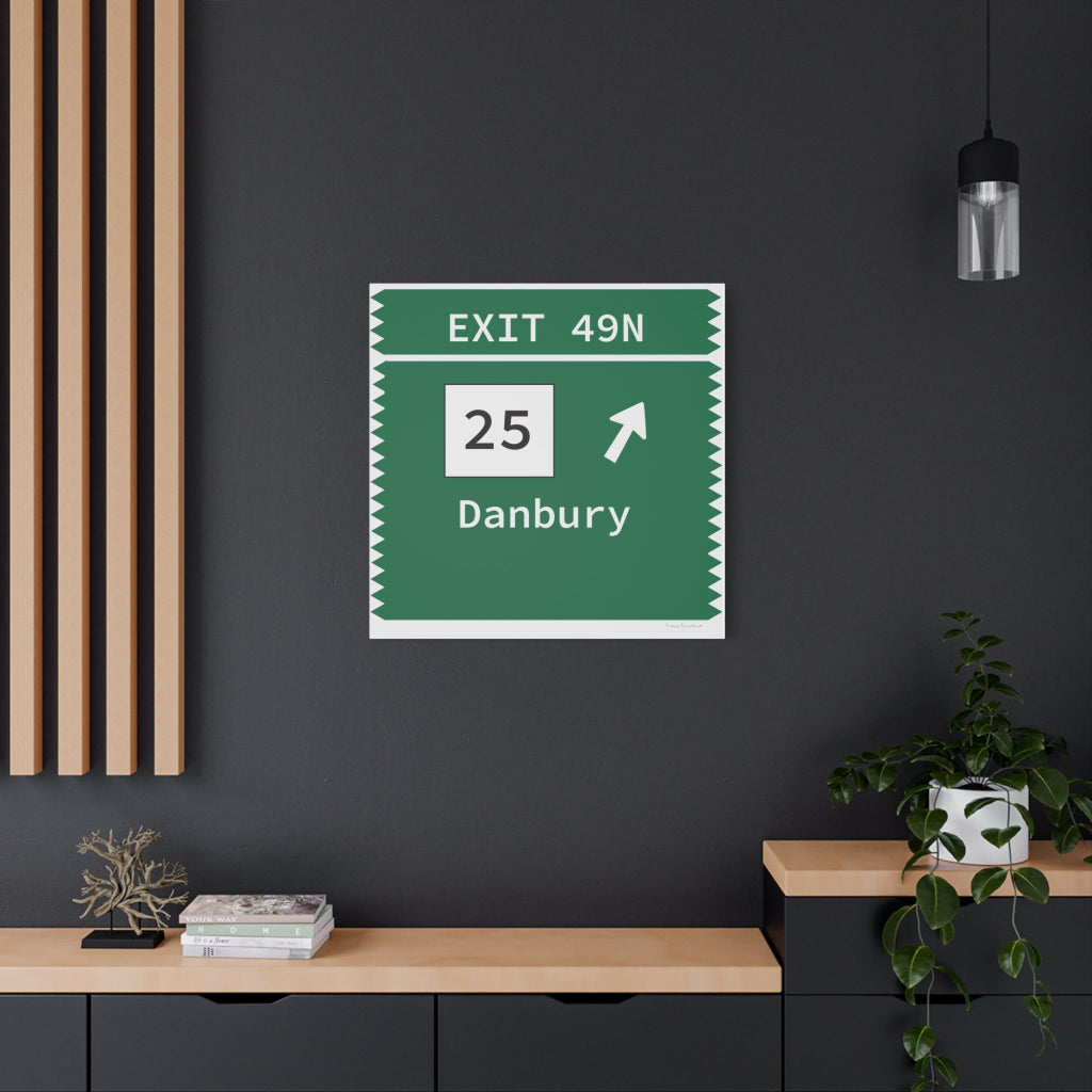 Merritt Parkway Exit 49 wall art decor  - Merritt Parkway and Trumbull Connecticut gifts and merch by Finding Connecticut 