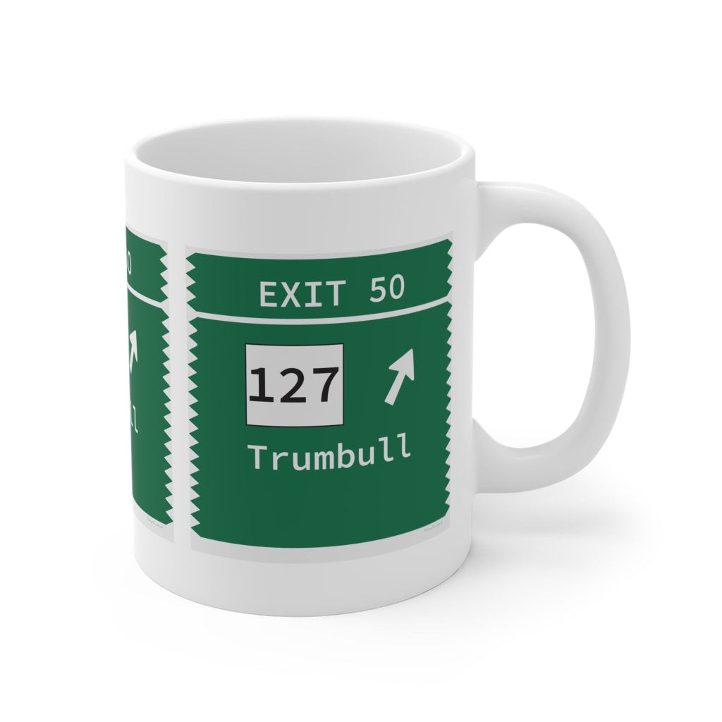 Merritt Parkway Exit 50 Mug - Trumbull Connecticut gifts and merch by Finding Connecticut 