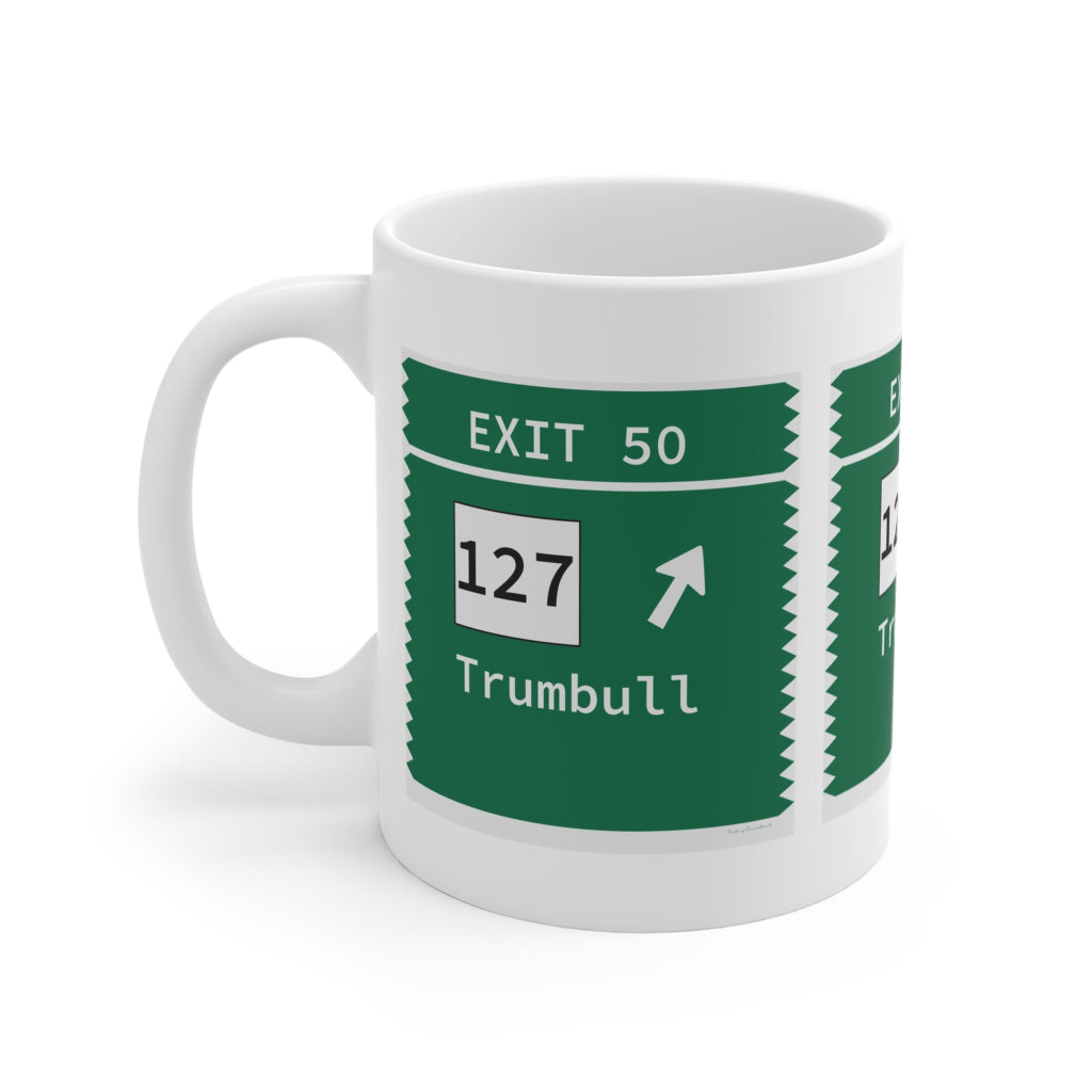 Merritt Parkway Exit 50 Mug - Trumbull Connecticut gifts and merch by Finding Connecticut 