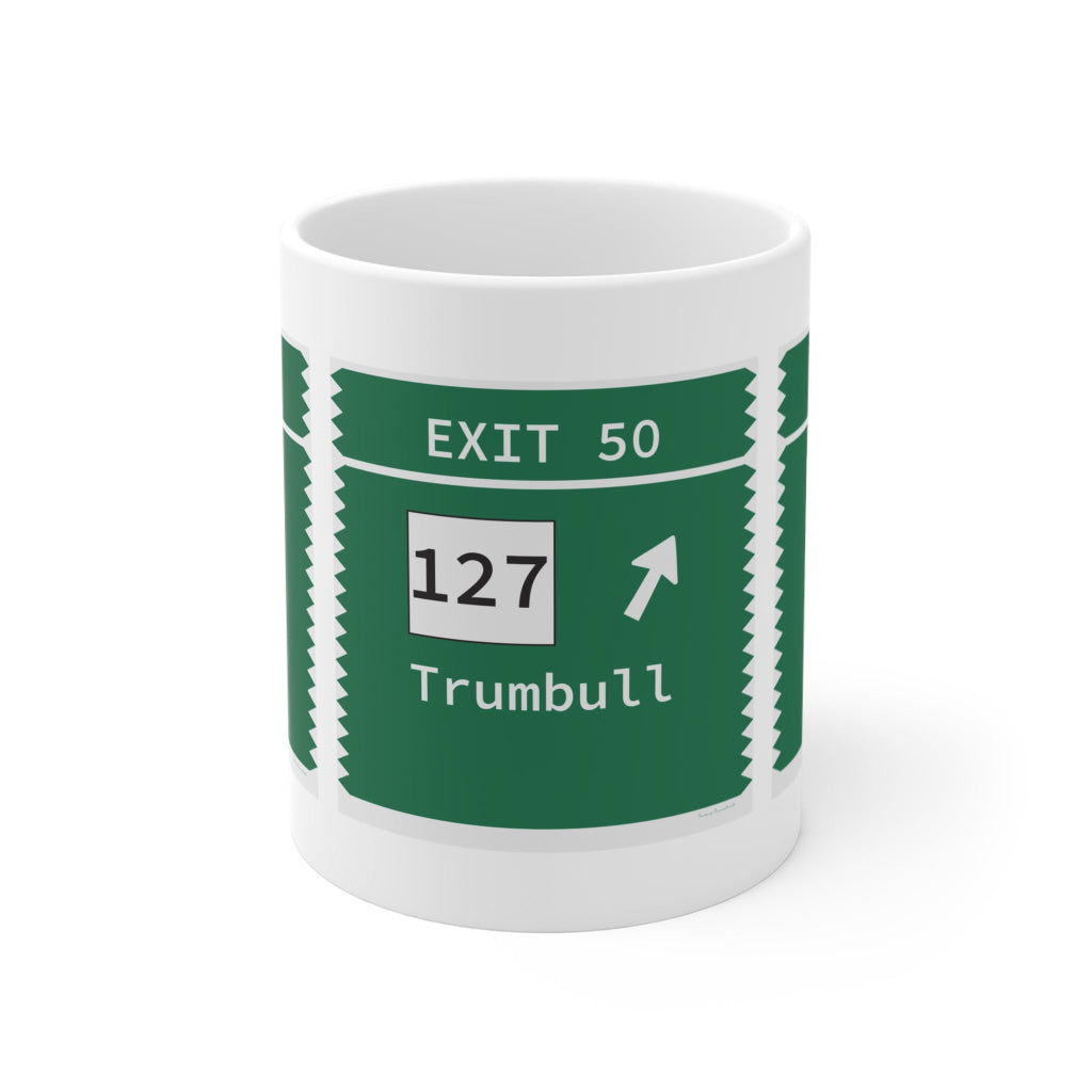 Merritt Parkway Exit 50 Mug - Trumbull Connecticut gifts and merch by Finding Connecticut 