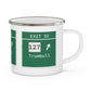 Merritt Parkway Exit 50 camping mug - merritt parkway and connecticut gifts and merch  by Finding Connecticut 