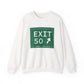 Merritt Parkway Exit 50  sweatshirt - Merritt parkway and Trumbull Connecticut gifts and merch by Finding Connecticut 