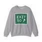 Merritt Parkway Exit 50  sweatshirt - Merritt parkway and Trumbull Connecticut gifts and merch by Finding Connecticut 