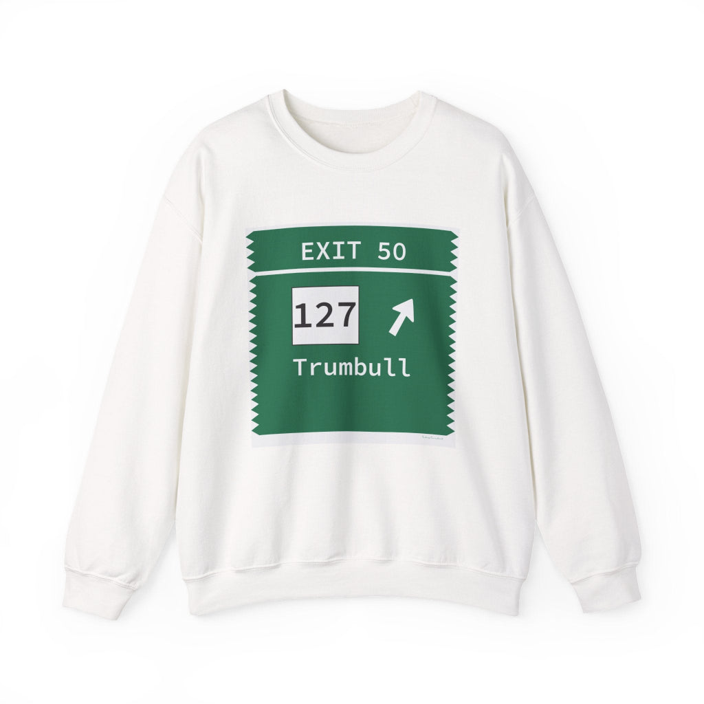 Merritt Parkway Exit 50 sweatshirt - Trumbull Connecticut gifts and merch by Finding Connecticut