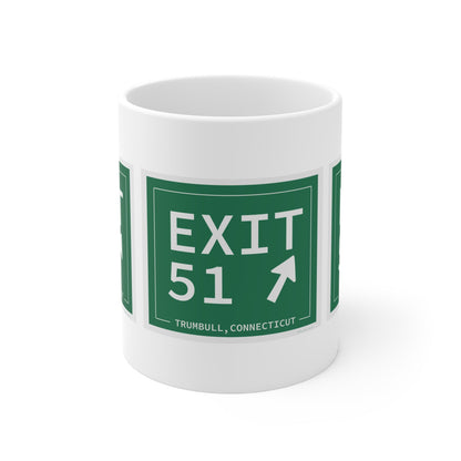 Merritt Parkway Exit 51 Mug - Trumbull Connecticut gifts and merch by Finding Connecticut 