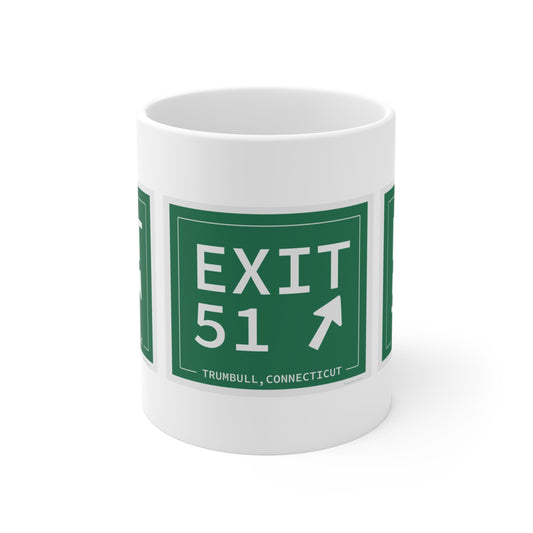 Merritt Parkway Exit 51 Mug - Trumbull Connecticut gifts and merch by Finding Connecticut 