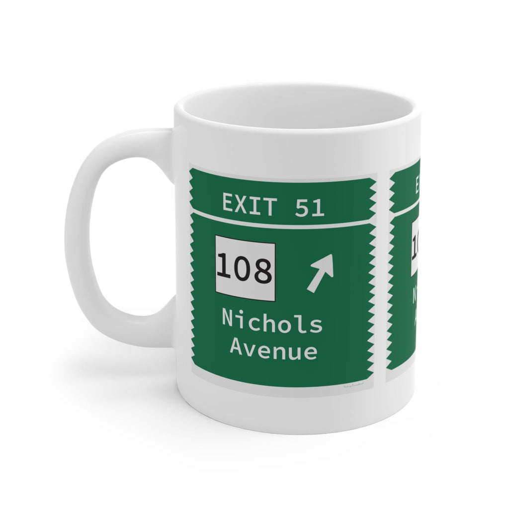 Merritt Parkway Exit 51 Mug - Trumbull Connecticut gifts and merch by Finding Connecticut 