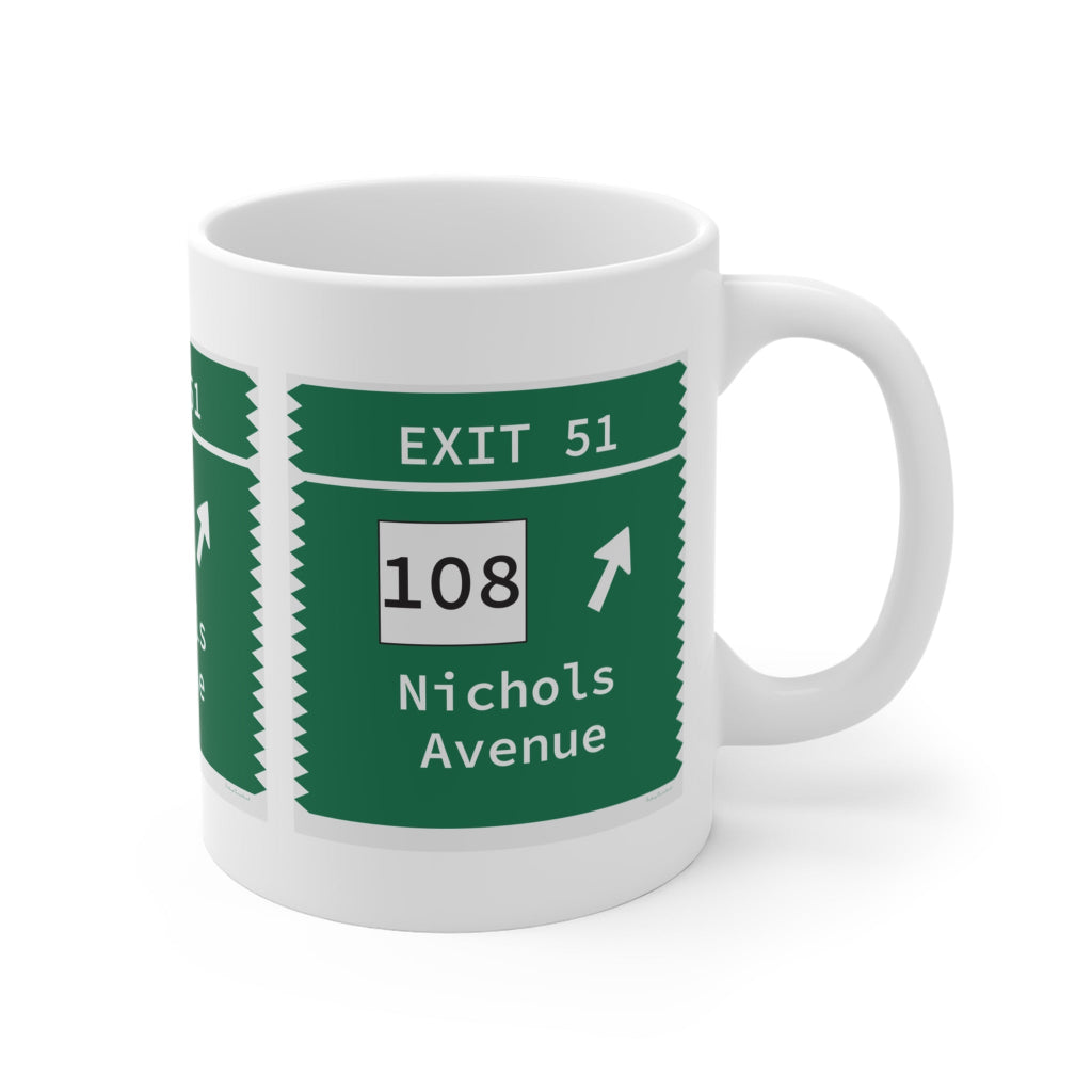 Merritt Parkway Exit 51 Mug - Trumbull Connecticut gifts and merch by Finding Connecticut 