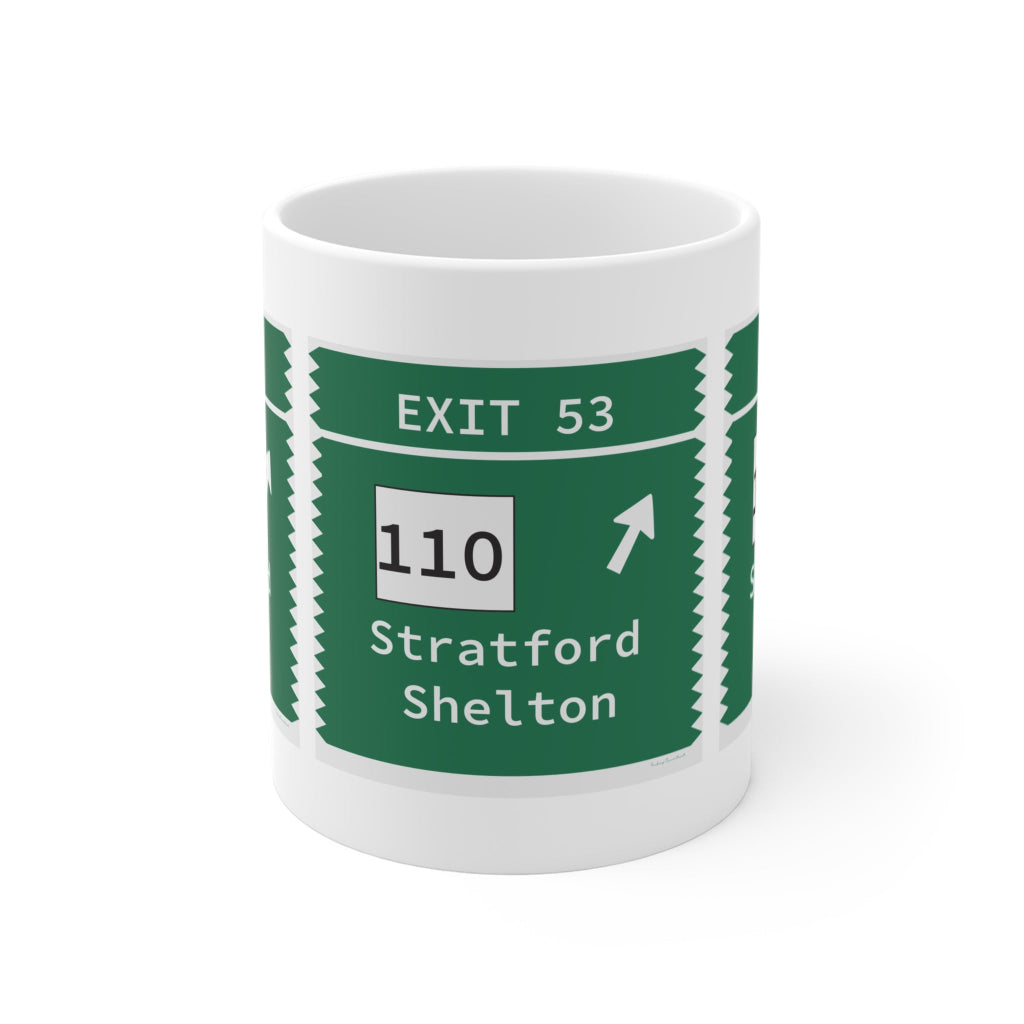 Merritt Parkway Exit 53 Mug - Stratford Connecticut gifts and merch by Finding Connecticut 