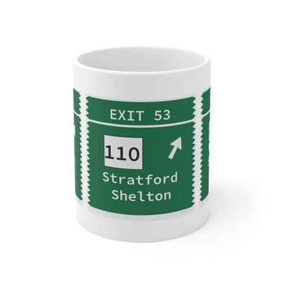 Merritt Parkway Exit 53 Mug - Stratford Connecticut gifts and merch by Finding Connecticut 