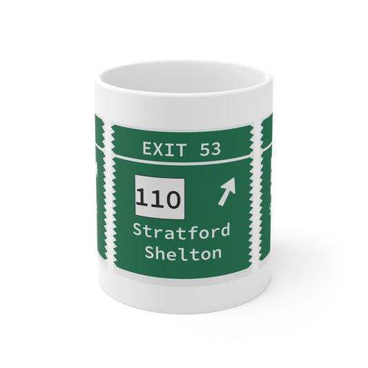 Merritt Parkway Exit 53 Mug - Stratford Connecticut gifts and merch by Finding Connecticut 