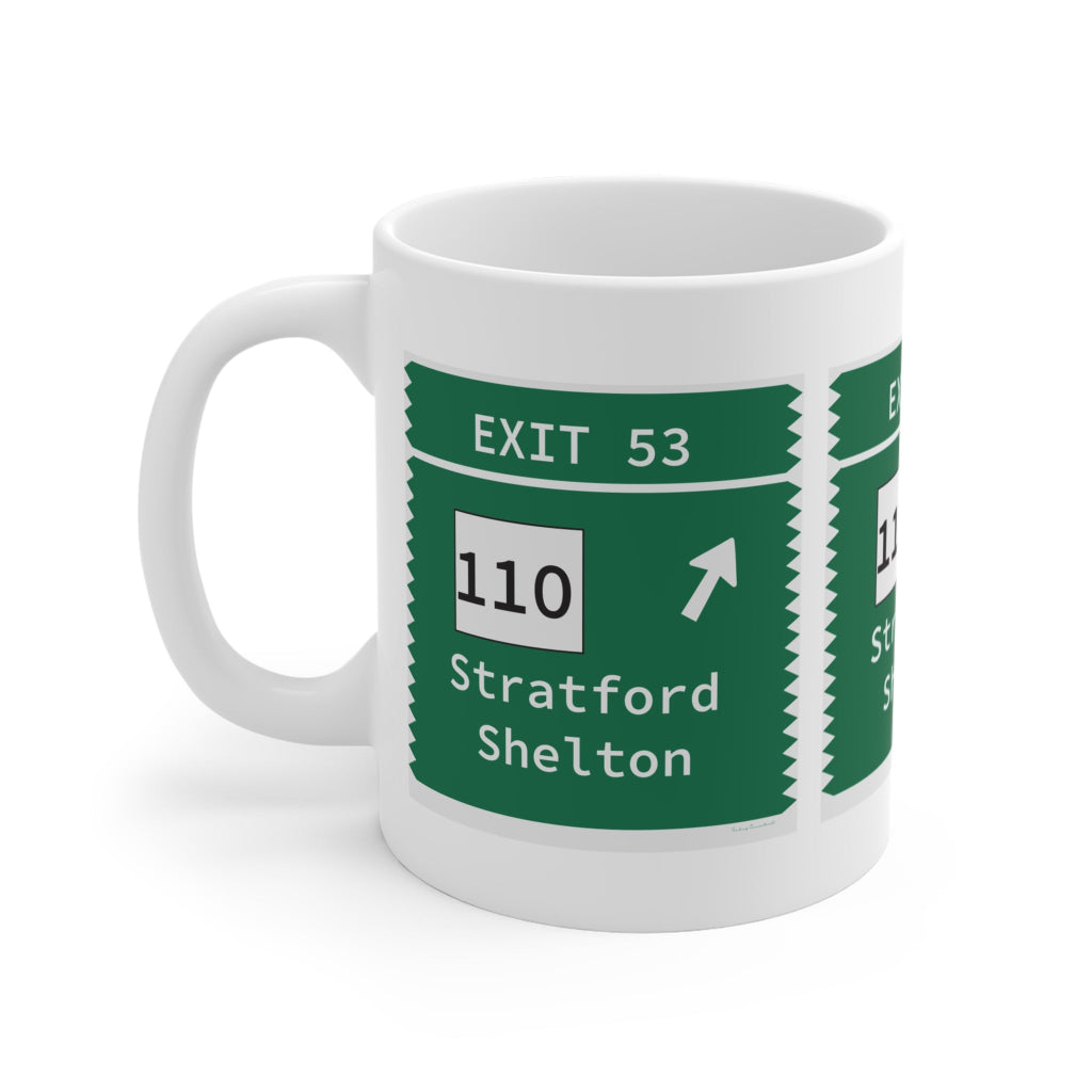 Merritt Parkway Exit 53 Mug - Stratford Connecticut gifts and merch by Finding Connecticut 