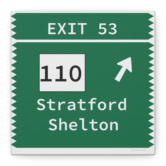 Merritt Parkway Exit 53 wall decor - stratford connecticut gifts and merch by finding connecticut 