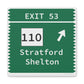 Merritt Parkway Exit 53 wall decor - stratford connecticut gifts and merch by finding connecticut 