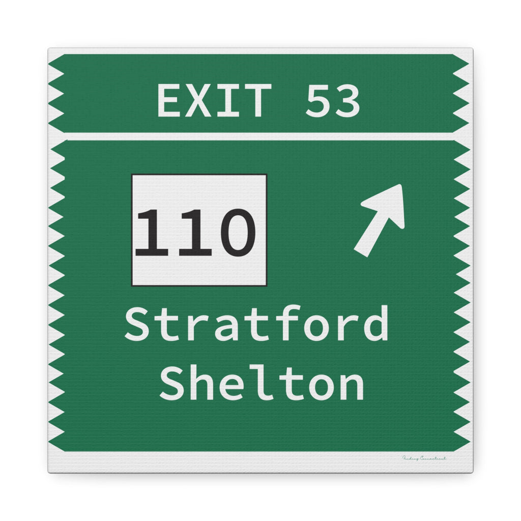 Merritt Parkway Exit 53 wall decor - stratford connecticut gifts and merch by finding connecticut 