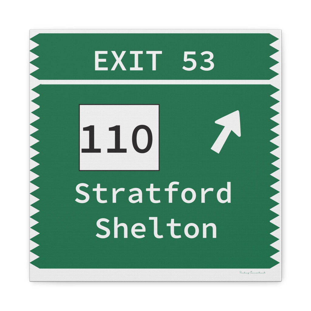 Merritt Parkway Exit 53 wall decor - stratford connecticut gifts and merch by finding connecticut 
