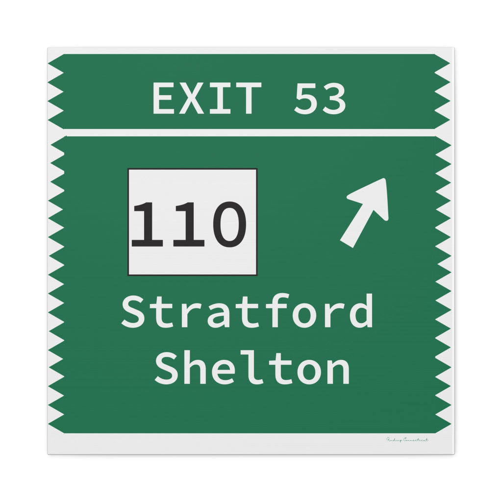 Merritt Parkway Exit 53 wall decor - stratford connecticut gifts and merch by finding connecticut 