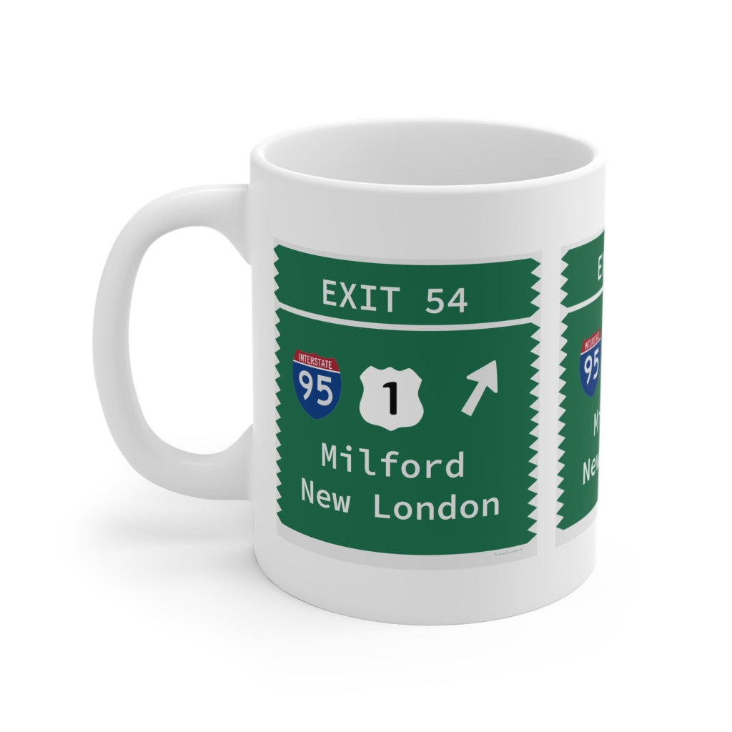 Merritt Parkway Exit 54 Mug - Milford Connecticut gifts and merch by finding connecticut 