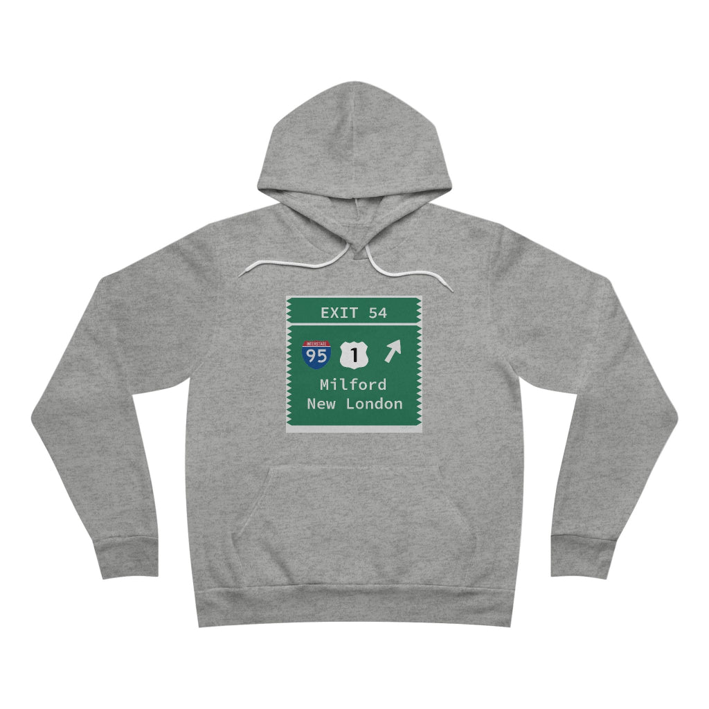 Merritt Parkway Exit 54 unisex hoodie sweatshirt - Milford Connecticut gifts and merch by finding connecticut 