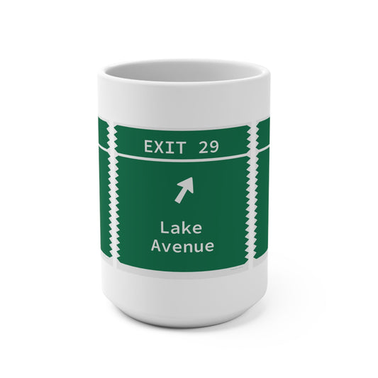 Merritt Parkway exit 29 mug - Greenwich Connecticut gifts and merch by Finding Connecticut 