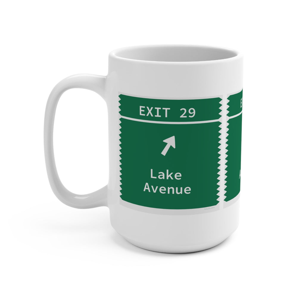 Merritt Parkway exit 29 mug - Greenwich Connecticut gifts and merch by Finding Connecticut 