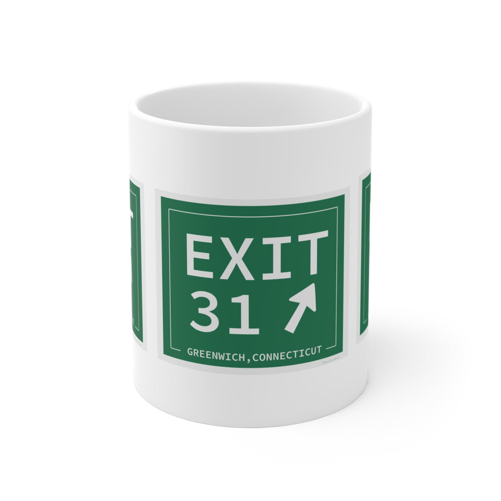 Merritt Parkway exit 31 greenwich connecticut mug - greenwich connecticut gifts and merch by Finding Connecticut 