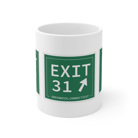 Merritt Parkway exit 31 greenwich connecticut mug - greenwich connecticut gifts and merch by Finding Connecticut 