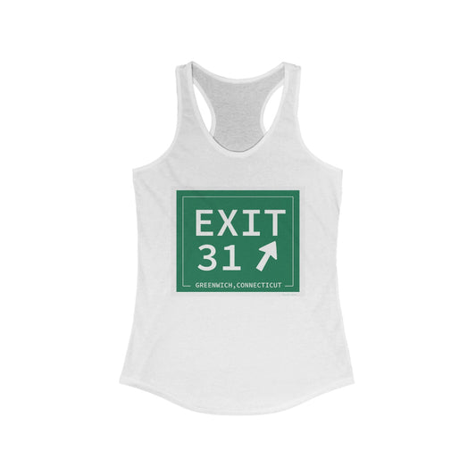 Merritt Parkway exit 31 tank top shirt- Merritt Parkway and Greenwich Connecticut gifts and merch by Finding Connecticut 