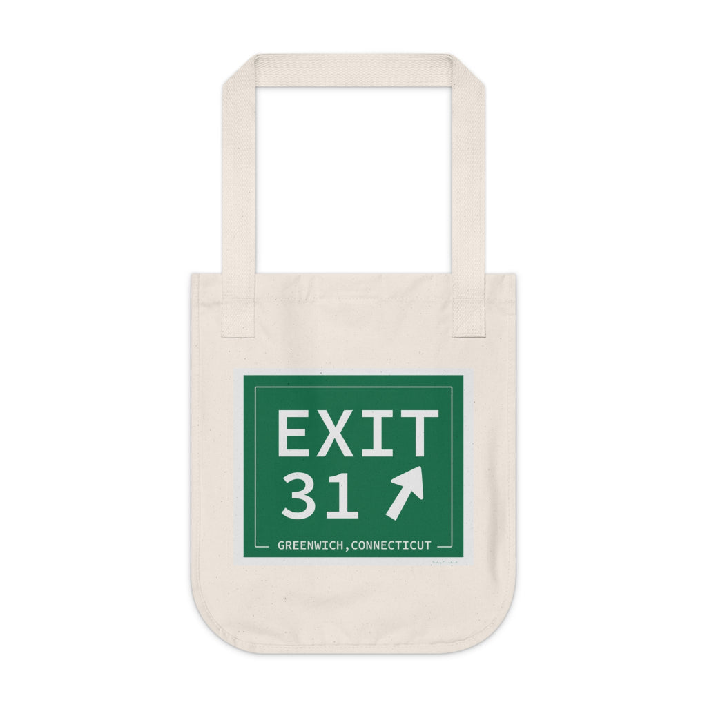 Merritt Parkway exit 31 tote bag - merritt parkway and greenwich connecticut gifts and merch by finding connecticut 